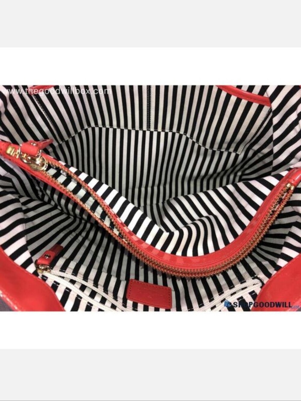 kate spade Red Embossed Patent Leather Tote - Picture 4 of 7